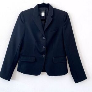 J. Crew Black 100% Wool Blazer Suiting Jacket Suit Women's Size 4